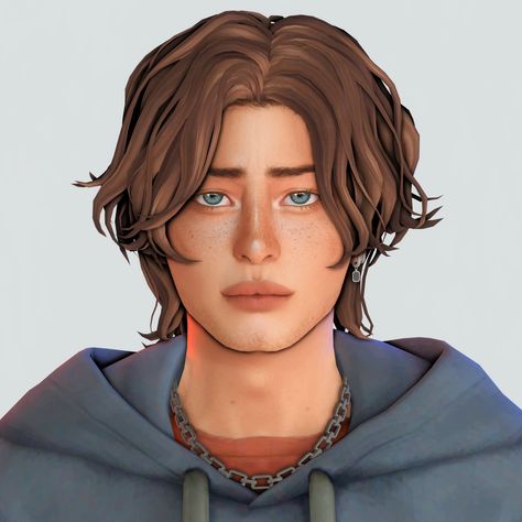 Asher ♡ | Patreon Sims 4 Messy Hair Male, Miguel O'hara Sims 4 Cc, Sims 4 Male Sims Dump, Sims4cc Male, Sims 4 Cas Mods, Cc Hair, Pelo Sims, Male Hair, Sims 4 Body Mods