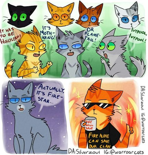 Jayfeather X Flametail, Warrior Cats Flametail, Spotted Leaf Warrior Cats, Warriors Memes, Warrior Cat Names, Warrior Cats Funny, Warrior Cat Memes, Warrior Cats Comics, Warrior Cats Series