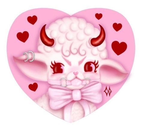 Creepy Gals Art, Creepy Valentines, Creepy Gals, Creepy Cute Aesthetic, Bubble Goth, M Shadows, Art Style Challenge, Demon Art, Aesthetic Painting