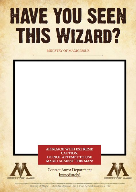 M.O.M Wanted Poster - Wizard by FlooTube Diy Harry Potter Wanted Poster, Harry Potter Wanted Poster Template, Wanted Wizard Poster, Harry Potter Wanted Poster, Olivanders Wand Shop Printable, Harry Potter Ministry Of Magic Printable, Hogwarts Decor, Diy Harry Potter Crafts, Harry Potter Activities