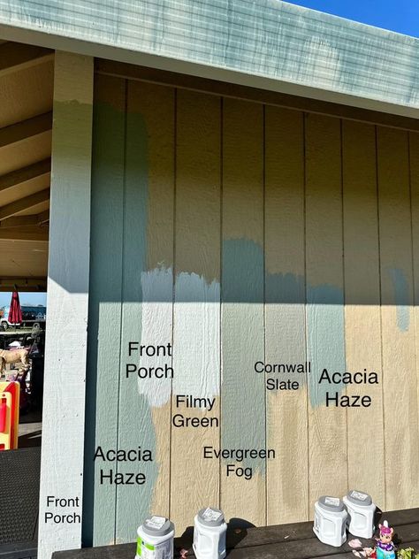 Arcadia Haze Sherwin Williams, Acacia Haze Exterior, Acacia Haze Sherwin Williams Exterior, Acacia Haze Sherwin Williams, Acacia Haze, Paint Pallete, Evergreen Fog, Historical House, Paint Colours