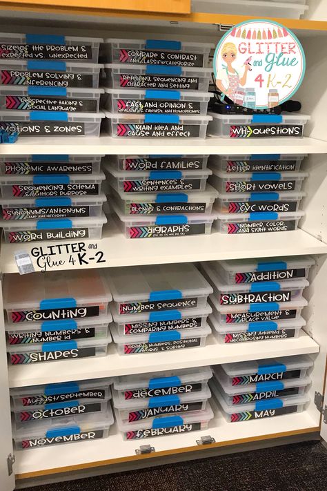 Get your papers, centers, examples, games, task cards, and more organized for the school year! These classroom bins keep your papers safe and neat. They are clear so you can easily see everything inside. Don't wait, get organized for the school year for back to school. *Amazon Affiliate Link Keywords: classroom organization, kindergarten, teacher tips, organizing, paper organization, craft storage, first grade, teacher, teaching tips, stay organized at school, special education, 1st Grade, bts Classroom Storage Ideas, Binder Storage, Teaching Organization, School Supplies Organization, Homeschool Tips, Classroom Organisation, Classroom Storage, Teacher Teaching, 4th Grade Classroom