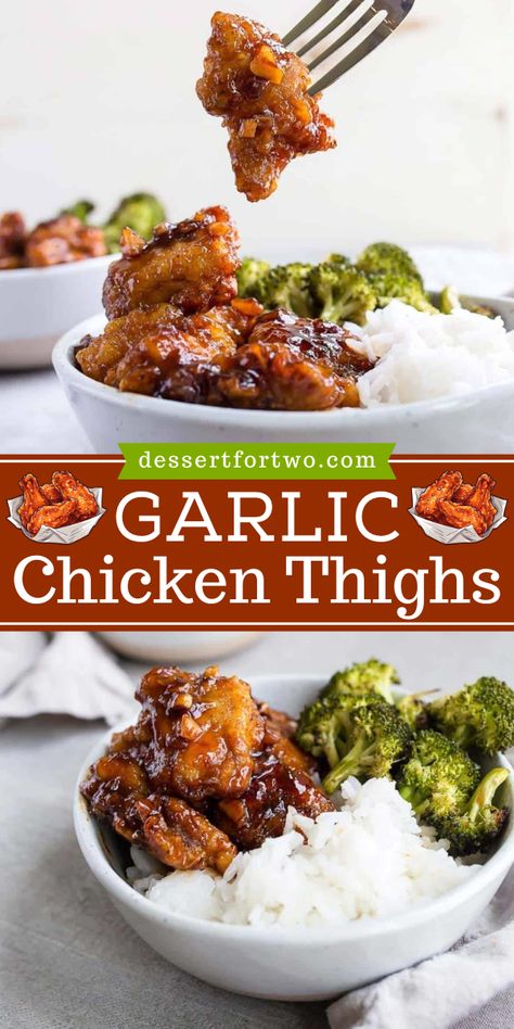 Turn your dinner into a “cluck-tastic” feast with Garlic Chicken Thighs! This recipe offers a simple dinner idea with boneless, skinless chicken thighs and roasted broccoli in a sheet pan meal. Try it and get ready to wing it for a quick and easy meal for tonight! Easy Boneless Skinless Chicken Thigh Recipes, Bone In Thigh Recipes, Chicken Thigh Sheet Pan Recipes, Chicken Thighs In Oven Boneless Skinless, Instant Pot Recipes With Boneless Skinless Chicken Thighs, Healthy Chicken Thigh Dinner, Chicken Thighs Recipes Boneless Skinless, Healthy Boneless Chicken Thigh Recipes Oven Baked, Baked Boneless Skinless Chicken Thighs