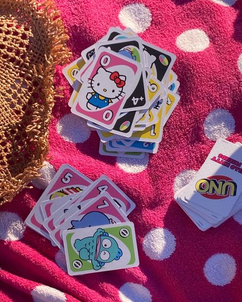 Hello Kitty Uno Card, Hello Kitty Uno Cards, Hello Kitty Uno, Hello Kitty Birthday Theme, Hello Kitty Games, Sanrio Things, Play Uno, Uno Card, Uno Card Game