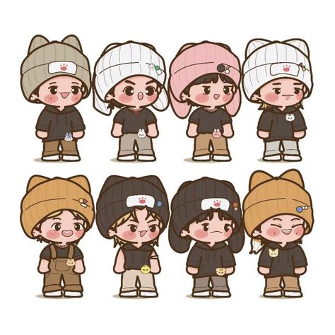 V Chibi, Kids Zoo, Kids Doodles, Kpop Drawings, Skz In Cute, Savage Kids, Trik Fotografi, Dessin Adorable, Cute Little Drawings