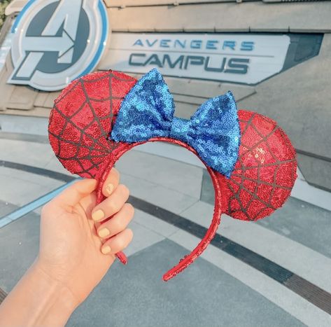 Disney Character Ears, Disney Ears Princess, Disneyland Mickey Ears, Disney Ear Outfits, Mini Ears, Disney Minnie Ears, Spiderman Disney Ears, Disney Ears Collection, Disney Princess Ears