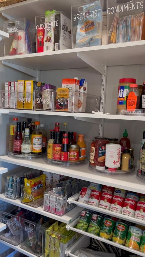 Pantry Organizing in 2022 | Pantry organization, Kitchen organization, Home organization Pantry Inspiration, Small Pantry Organization, Organization Pantry, Pantry Remodel, House Organisation, Small Pantry, Kitchen Organization Pantry, Kitchen Pantry Design, Kitchen Organization Diy