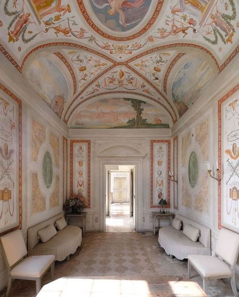 Villa Foscari “La Malcontenta”. painted by Zelotti and Franco, XVI century ——— #interiordesign #classicdesign #interiors #design… | Instagram (Venice) Villa Palladio, Andrea Palladio, The Fame, Red Brick House, Italian Beauty, Italian Villa, Interiors Design, Painted Ceiling, City Architecture