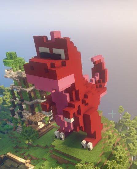 Dino Minecraft Build, Minecraft Dinosaur Build, Amazing Minecraft Builds, Minecraft Dinosaur, Minecraft Underwater, Dinosaur Theme Park, Minecraft Idea, Mc Builds, Minecraft House Plans