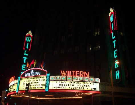 Welters Theater marquee. Retro Road Trip, Theater Marquee, Theatre Architecture, Movie Houses, Theater Architecture, Cinema Theater, Adventure Quest, Griffith Observatory, I Love La