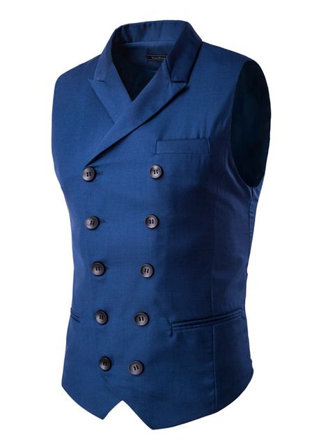 Mens Vest Coat, Business Suit Vest, Gentleman Mode, Mens Dress Vests, Mens Vest Fashion, Double Breasted Vest, Double Breasted Waistcoat, Mens Suit Vest, Sleeveless Blazer