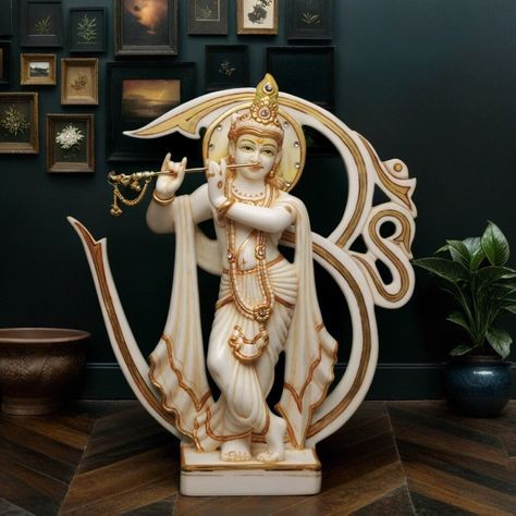 Lord Krishna Flute, God Of Love, Krishna Flute, Krishna Statue, Radha Krishna Art, Hindu God, Krishna Art, Lord Krishna, Radha Krishna