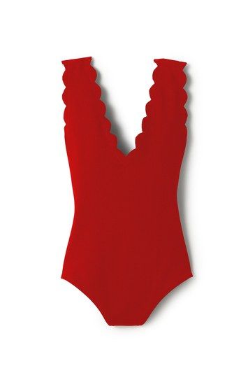 Marysia Red Scalloped Maillot Bay Watch Swimsuit, Beach Wears, No Problem, Summer Of Love, Dressing Room, Bathing Suit, Womens Swimwear, One Piece Swimsuit, Tankini