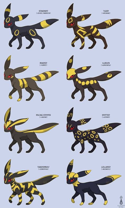 Deviantart Pokemon, Kartu Pokemon, Pokemon Variations, Pokemon Realistic, Gijinka Pokemon, Pokemon Umbreon, Pokemon Eevee Evolutions, Pokemon Fusion Art, Pokemon Breeds