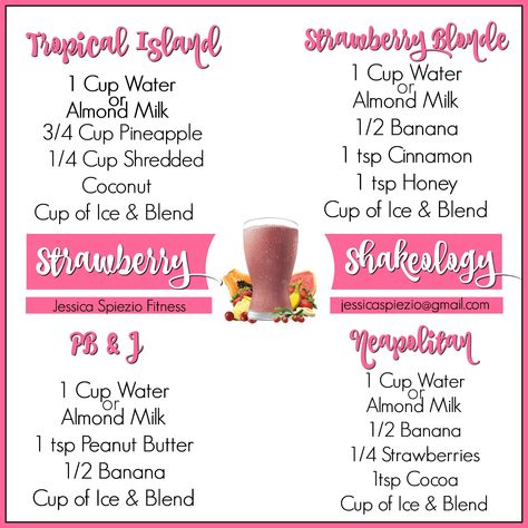 Thrive Shake Recipes, Strawberry Shakeology Recipes, 310 Shake Recipes, Beachbody Shakeology, Bullet Recipes, Recipes Protein, Shakeology Recipes, Thrive Recipes, Fixate Recipes