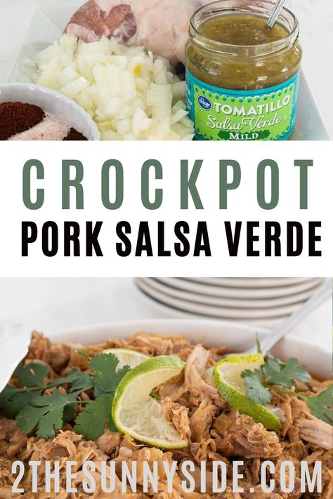 Pork Loin Mexican Crock Pot, Pork Loin Salsa Verde Crock Pot, Crockpot Pork Dinner Recipes, Salsa Verde Pork Tacos, Salsa Verde Pork Crockpot, Shredded Pork Recipes Crockpot, Pulled Pork Tacos Crock Pot Recipes, Pork Sirloin Roast Crock Pot, Shredded Pork Loin