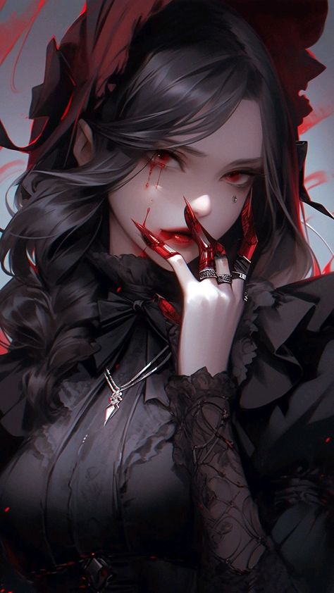 Green Sorcerer Male, Vampire Anime Woman, Vampire Art Female Gothic, Vampire Anime Female, Gothic Images, Anime Goth, Female Vampire, Avatar Funny, Cute Disney Drawings