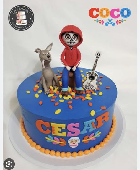 Coco Theme Cake, Coco Birthday Cake, Coco Birthday, First Birthday Cake, Theme Cake, First Birthday Cakes, Themed Cakes, Theme Party, Bday Party