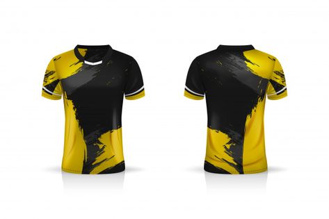 Soccer Tshirt Designs, Uniform Illustration, Jersey Polos, Sports Uniform Design, Gaming T Shirt, Jersey Futsal, Jersey Template, Sports Tshirt Designs, Sport Shirt Design