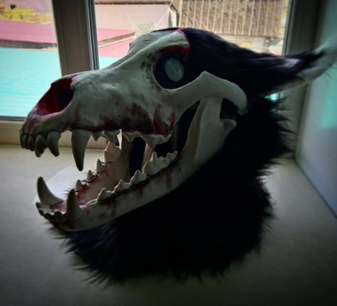 Werewolf Fursuit, Skulldog Mask, Skull Dog Fursuit, Werewolf Inspiration, Skull Fursuit, Skulldog Fursuit, Realistic Fursuit, Winter King, Fursuit Tutorial