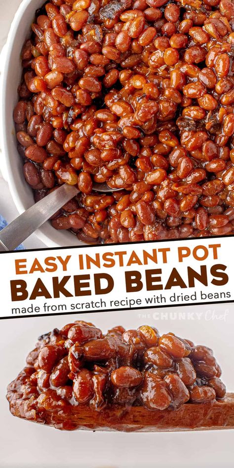 Instant Pot Baked Beans Canned, Pressure Canning Baked Beans, Instant Pot Baked Beans No Soak, Instant Pot Baked Beans From Scratch, Instapot Baked Beans, Instant Pot Bean Recipes, Baked Beans Instant Pot, Instant Pot Beans, Instant Pot Baked Beans