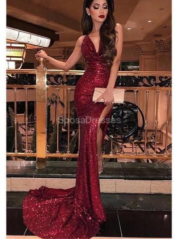 Blue Mermaid Prom Dress, Sparkle Prom Dress, Sequins Dress, Mermaid Sequin, Long Red Dress, Sequin Prom Dresses, Red Sequin, Vestidos Prom, Long Red