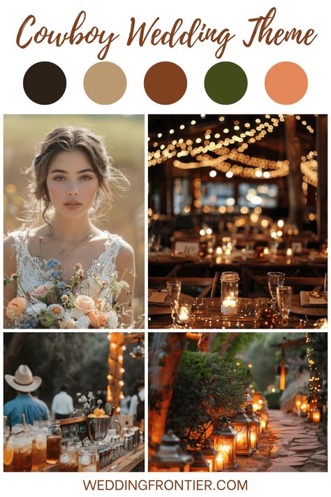 Dreaming of a wedding that's as unique as your love story? A cowboy-themed wedding might just be the perfect way to say "I do." Rustic Alternative Wedding, Western Wedding Fall, Fall Wedding Western, Rustic Cowboy Wedding, Cowboy Wedding Theme, Fall Western Wedding, Farm Wedding Ideas, Wedding Theme Ideas, Cowboy Wedding