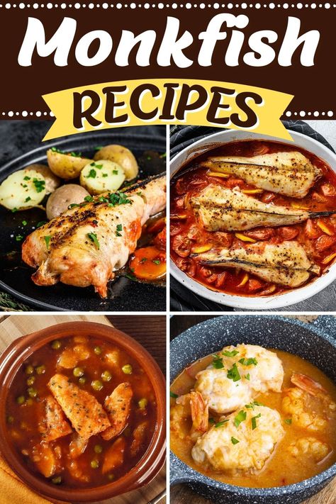 These monkfish recipes are simple, easy, and so good! From poor man's lobster to baked fish to spiced fish, you'll love the versatility of monkfish. Air Fryer Monkfish Recipes, Monkfish Recipes Baked, Monkfish Recipes Easy, Monk Fish Recipe Ideas, Baked Monkfish Recipes, Monk Fish Recipe, Baked Monkfish, How To Cook Monkfish, Poor Man's Lobster