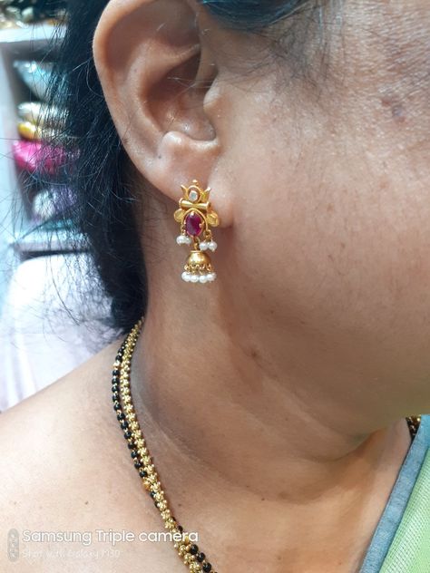 Earrings Gold Stud Earrings Set, Small Gold Buttalu Designs, Small Ear Rings Gold, Gold Tops Earrings Indian Small, Gold Studs Earrings Indian Small, Small Buttalu Earrings Gold, Small Gold Earrings Indian, Ear Tops Gold Indian, Gold Tops Earrings Indian