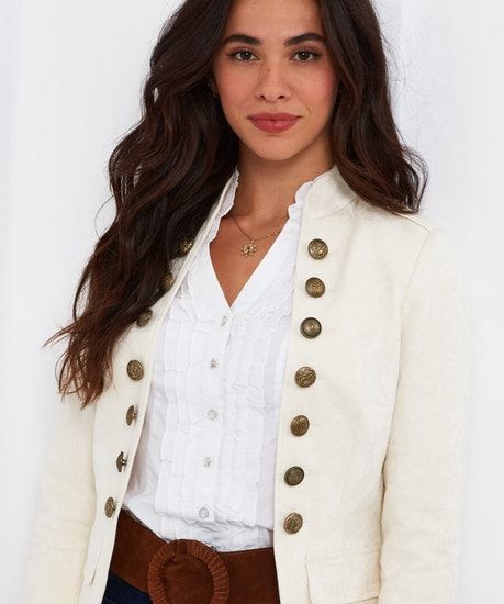 Must Have Military Jacket | Womens Coats & Jackets | Joe Browns Blazer Women Outfit, Military Jacket Women, Military Blazer, Chic Blazer, Jacquard Jacket, Blazer Women, Womens Coats, Military Style Jackets, Joe Browns