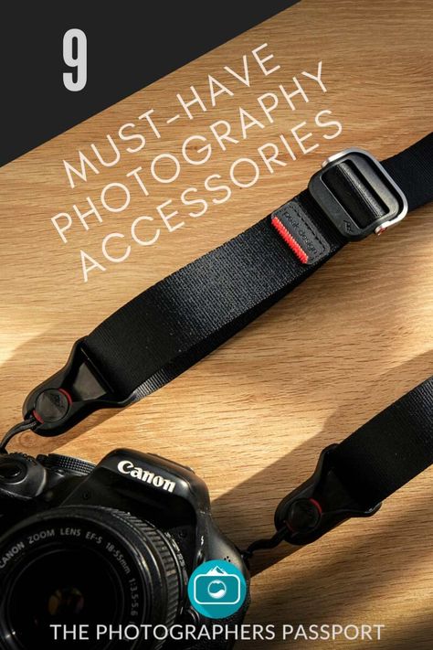 Are you looking to improve your travel photography? Well with my list of 9 must-have photography accessories you can make that a reality! Click here to find out more. Camera Accessories Must Have, Zen Minimalist Home, Film Camera Photography, Canon Cameras, Nikon Dslr, Peak Design, Photography Filters, Leica Camera, Camera Straps