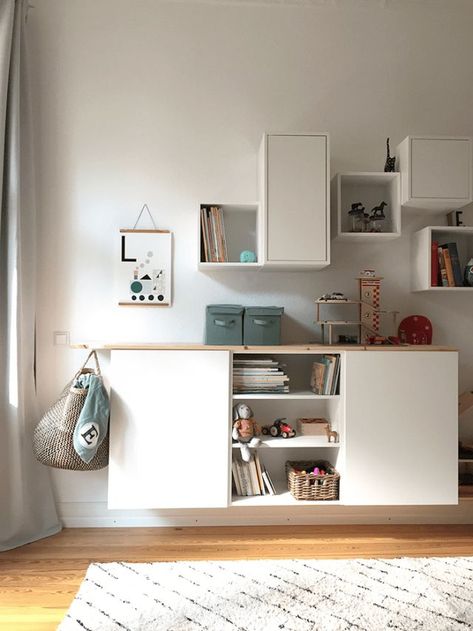 Do it yourself und Ikeahack – Meine Projekte Zuhause | 170qm | Bloglovin’ Eket Ikea, 90s Room, Ikea Eket, Ikea Kids Room, Kids Room Deco, Retro Games Room, 80s Interior, Ikea Living Room, Ikea Kids