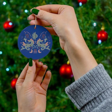 Norwegian Christmas Ornament,Scandinavian Christmas Tree Ceramic Ornament ,Swedish Christmas Tree Decor , by CsillashopFinds on Etsy Scandinavian Christmas Trees, Norwegian Christmas, Porcelain Ornaments, Flower Ornaments, Blue Snowflakes, Snowflake Ornaments, Christmas Ornaments To Make, Custom Ornament, Gift Exchange