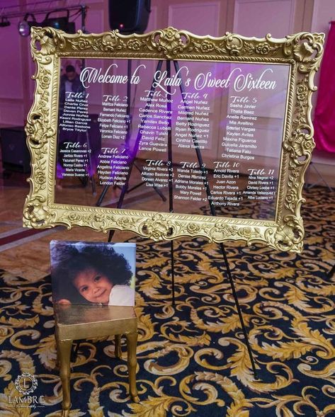 Stylish Seating Chart Ideas to Welcome Your Guests - Quinceanera Wedding Seating Chart Mirror, Sweet 16 Masquerade Party, Cinderella Sweet 16, Seating Chart Ideas, Disney Sweet 16, Mirror Seating Chart, Wedding Vinyl, Mirror Vinyl, Table Seating Chart