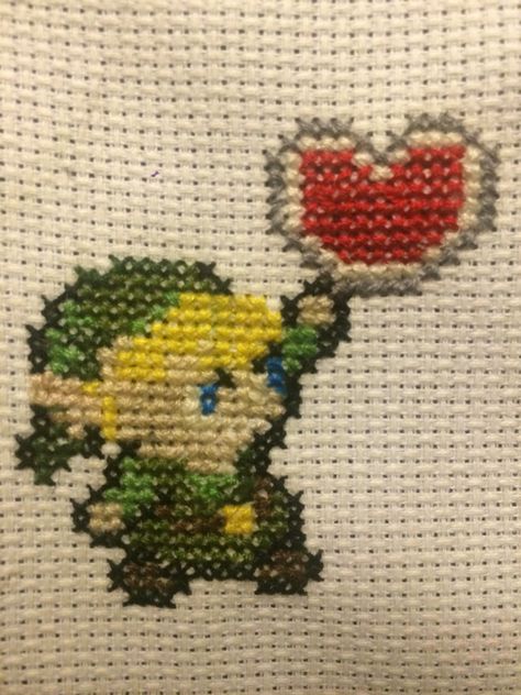 Link from Legend of Zelda cross stitch Legend Of Zelda Cross Stitch, Zelda Embroidery, Zelda Cross Stitch, Link From Legend Of Zelda, Legend Of Zelda, Cross Stitch Embroidery, Embroidery Stitches, Cross Stitch, Zelda