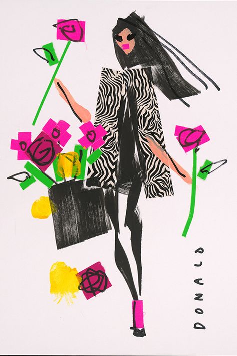 Donald Robertson’s illustrations for Covent Garden God Made Girls, Autumn Purple, Donald Robertson, Fashion Sketching, Figure Art, Charity Auction, Original Fashion, People Illustration, Fashion Illustrator