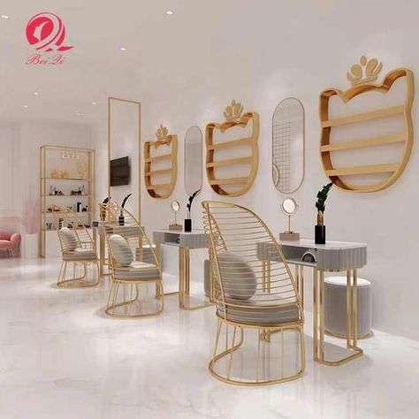 Source Nordic style nail salon furniture salon de coiffure meubles modern manicure nail marble tables on m.alibaba.com Pink Dining Chairs, Salon Simple, Nail Salon Furniture, Beauty Salon Furniture, Manicure Table, Table And Chair Set, Metal Table Base, Luxury Marble, Salon Interior Design