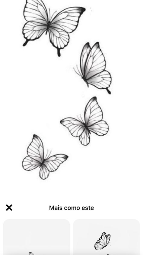 Butterfly Drawing Outline, Tattoo Borboleta, Borboleta Tattoo, Butterfly Drawings, Cool Ear Piercings, Text Tattoo, Spooky Tattoos, Stylist Tattoos, Tattoo Feminina