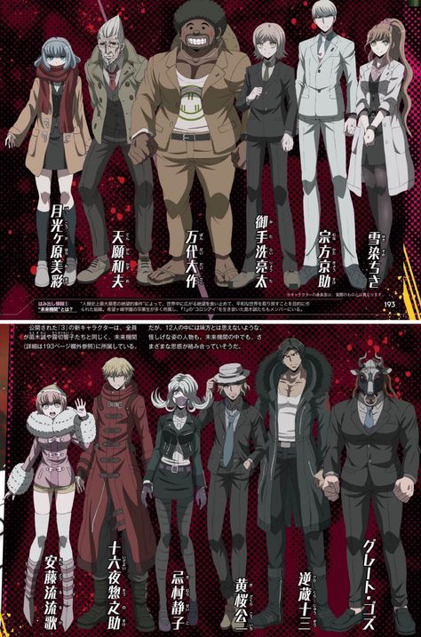 Left to Right, Top to Bottom on the names: Gekkouga Haramiaya Tengan… Sakakura X Munakata, Juzo Sakakura, Oc Manga, Danganronpa 1, Super Danganronpa, Danganronpa Memes, Danganronpa 3, Character Profile, Danganronpa Characters