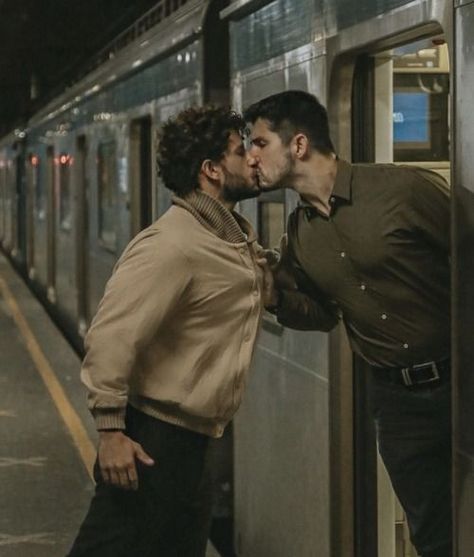 Gay Korean Couple, One Last Kiss, Couple Poses Reference, Last Kiss, Gay Aesthetic, Men Kissing, Gay Romance, Queer Art, Korean Couple