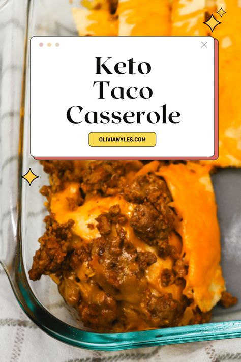 This keto taco casserole is a comforting dish made with layers of low carb tortillas, seasoned ground beef, and a generous amount of hand-shredded cheddar cheese. Baked in the oven, the result is a warm, savory casserole with a cheesy, melty top and a hearty filling that's both satisfying, keto-friendly, and perfect for those crazy weeknight dinners. Soft Taco Casserole, Low Carb Casserole, Pumpkin Pasta Sauce, Pumpkin Pasta, Low Carb Casseroles, Keto Taco, Taco Casserole, Soft Tacos, Low Carb Lunch