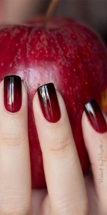 Ongles Gel Halloween, Red Black Nails, Black Ombre Nails, Unghie Sfumate, Gel Pedicure, French Pedicure, Nails Autumn, Popular Nail Art, Nail Art Ombre