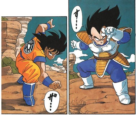 Goku vs. Vegeta Goku Manga, Dbz Manga, Dragon Ball Tattoo, Goku Vs, Dragon Ball Super Artwork, Dragon Ball Super Goku, Goku And Vegeta, Dragon Ball Image, Art Africain