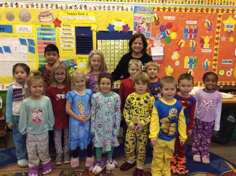 Mrs. E's Kindergarten class loved Pajama Day! #sjaopenandgrowing Pj Day, Pajama Day, Kindergarten Class, Teacher Inspiration, Joan Of Arc, Spirit Week, Classroom Activities, Vera Bradley Backpack, Kindergarten