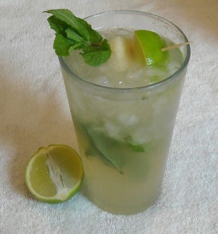 Asian Pear Mojito Recipe - Food.com Pear Mojito, Sour Apple Pucker, Pear Liqueur, Apple Pucker, Citrus Vodka, Asian Pear, Mojito Recipe, Refreshing Summer Drinks, Food Info