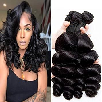 roloC larutaN noisnetxE riaH nI weS evaeW laeR evaeW riaH namuH nigriV seldnuB 4 hcnI 82 62 42 22 evaW esooL naivureP REMIA D Loose Wave Bundles, Loose Curly Hair, Sew In Hair Extensions, Curly Hair Extensions, Hair Quality, Sew In, Real Human Hair, Hair Weave, Hair Weft