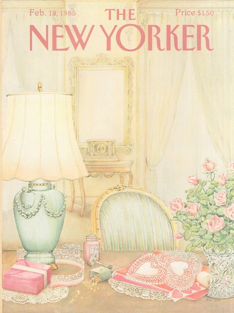 The New Yorker February 18, 1985 Issue | The New Yorker Room Decor Wall Posters, Beautiful Magazine Covers, Wall Collage Posters Aesthetic, Vintage Gallery Wall Prints, The New Yorker Print, College Dorm Wall Prints, Wall Print Pink, Books Posters Aesthetic, Wall Prints Vintage Aesthetic