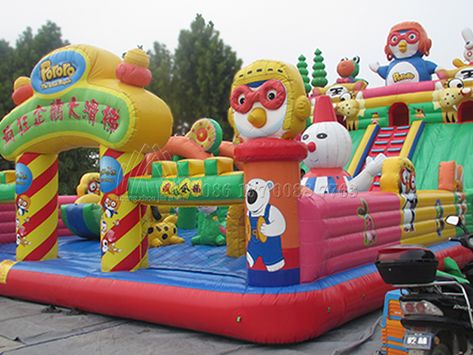 Cheap Inflatable Bouncy Castle from Jinshan! Inflatable Playground, Kids Bouncy Castle, House With Slide, Family Fun Center, Inflatable Castle, Bounce House With Slide, Jumping Castle, Mickey Theme, Five Little Monkeys