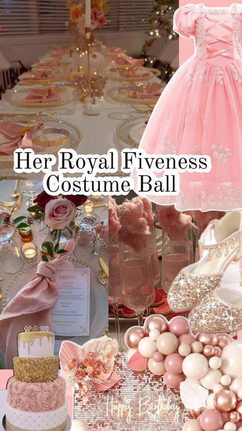 Royal Ball Party, Royal Party Theme, Royal Ball Birthday Party, Royal Fiveness, Pink And Gold Birthday, Ball Birthday Parties, Royal Ball, Royal Party, Ball Birthday