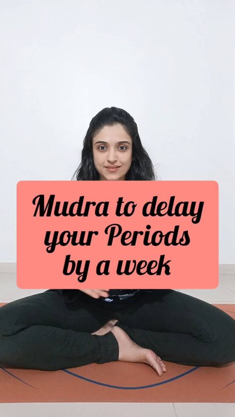 Watch this reel by theyoginiworld on Instagram How To Delay Your Period Naturally, How To Delay Your Period, How To Get Periods Immediately Naturally, Delay Period Naturally, Mudras Yoga, Period Remedies, Period Yoga, Hand Mudras, 30 Day Yoga